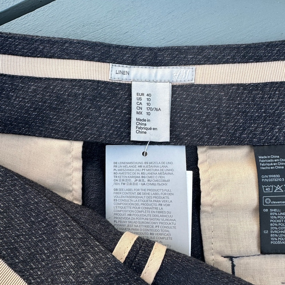 H&M linen high waisted pants cropped - Picture 11 of 13